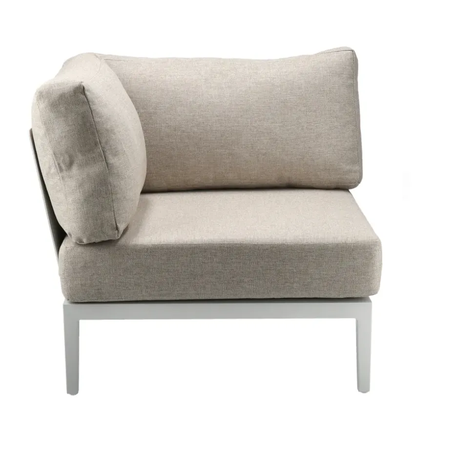 Sofá modular Santander módulo de esquina, Blanco-beige