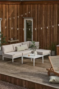 Sofá modular Santander módulo de esquina, Blanco-beige