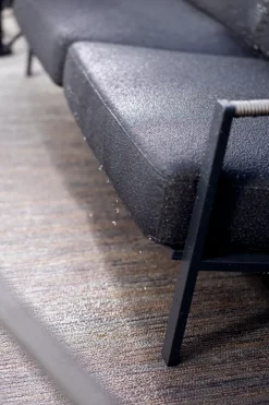 Sofá Naos, Negro-teddy black, 2,5 plazas