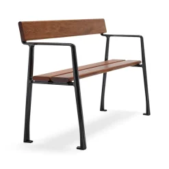 Sofá Piccolo, Caoba, soporte negro