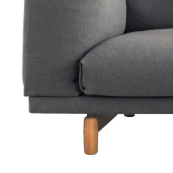 Sofá Rest, 3 plazas tela vancouver 14 light grey, patas de roble