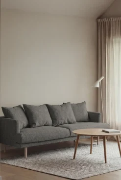 Sofá Sjövik, Caleido Grey 1240-roble blanco aceitado, 3 plazas