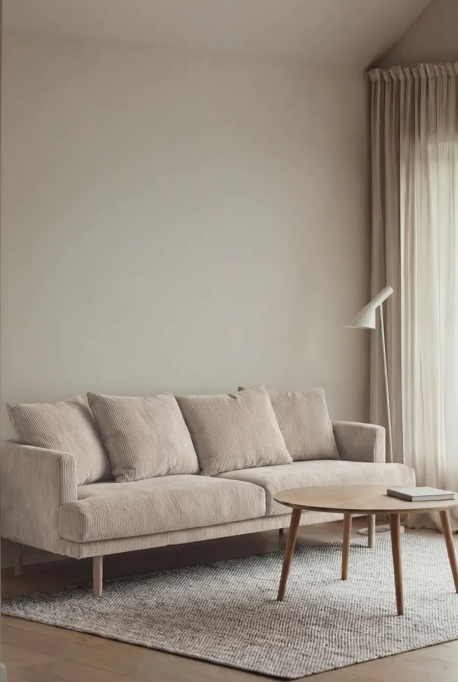 Sofá Sjövik, Jump Beige 1956-roble blanco aceitado, 3 plazas