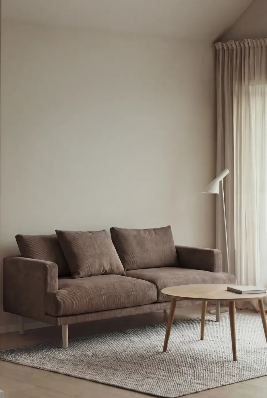 Sofá Sjövik, Jump Brown 1955-roble blanco aceitado, 2,5 plazas