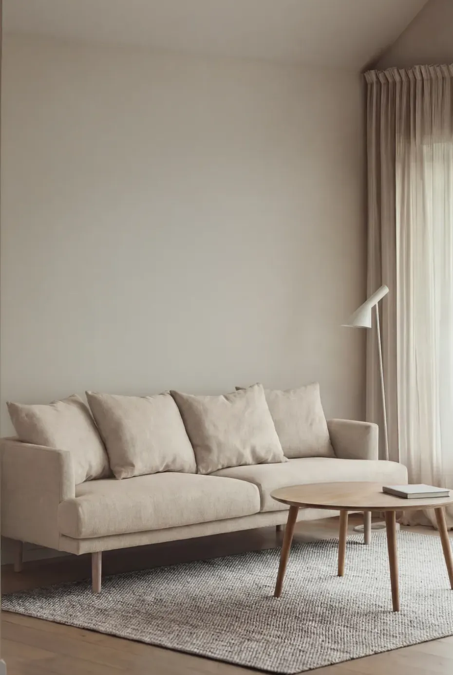 Sofá Sjövik, Same Beige 6670-roble blanco aceitado, 3 plazas