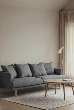 Sofá Sjövik, Same Blue 6678-roble blanco aceitado, 3 plazas