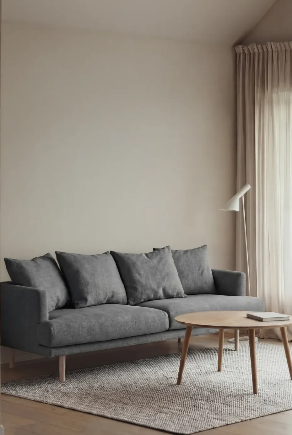 Sofá Sjövik, Same Blue 6678-roble blanco aceitado, 3 plazas