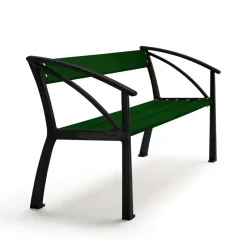 Sofá Vasa, Verde, soporte negro