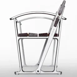 Sofá Waterloo, Caoba, soporte de aluminio en bruto