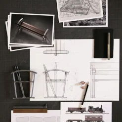 Sofá Waterloo, Caoba, soporte de aluminio en bruto