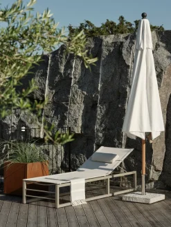 Sombrilla Paliano, Natural-blanco 300 cm