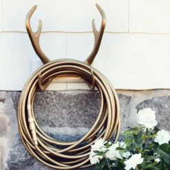 Soporte de manguera reindeer Garden Glory , Gold
