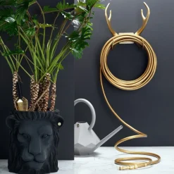 Soporte de manguera reindeer Garden Glory , Gold