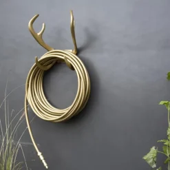 Soporte de manguera reindeer Garden Glory , Gold