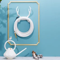 Soporte de manguera reindeer Garden Glory , White