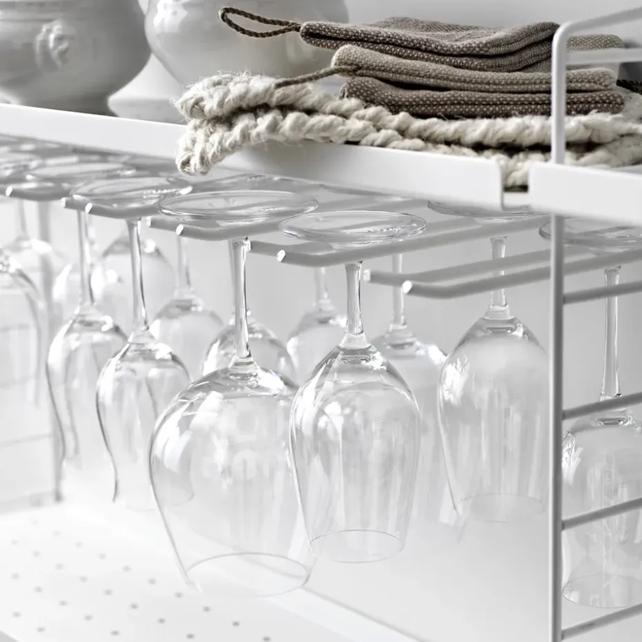 Soportes para copas String paquete de 2, Negro, 20cm