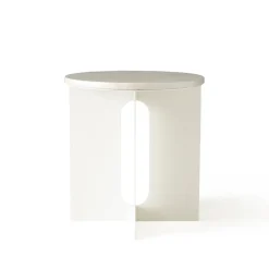 Tablero Androgyne para mesa auxiliar Ø42 cm, Blanco marfil