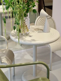 Tablero para mesa de café Groove redondo Ø70 cm, Masilla