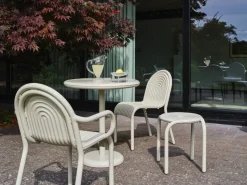 Tablero para mesa de café Groove redondo Ø70 cm, Masilla