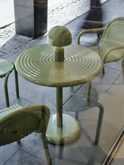 Tablero para mesa de café Groove redondo Ø70 cm, Musgo