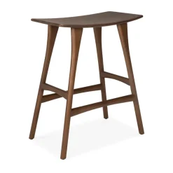 Taburete alto Osso Counter 67 cm, Lackad teak brown