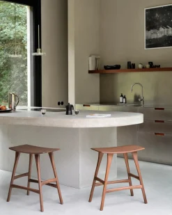 Taburete alto Osso Counter 67 cm, Lackad teak brown