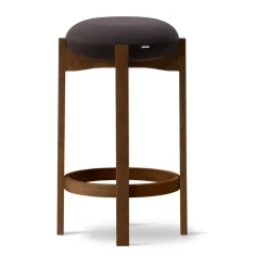 Taburete alto Pioneer , Vidar 386 - roble teñido ahumado lacado