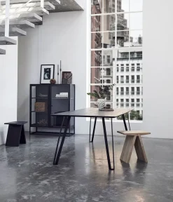 Taburete Angle 45x45x29 cm, Roble