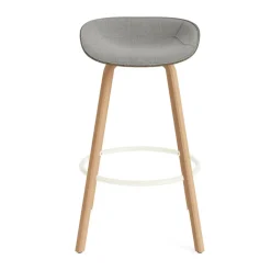 Taburete asiento tapizado Mat Barstool 75 cm, Remix 133-seaweed-beech-cream steel