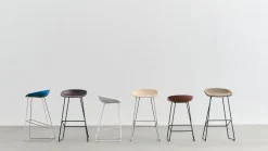 Taburete bajo About a Stool 38, 2.0, Negro-estructura de acero negro