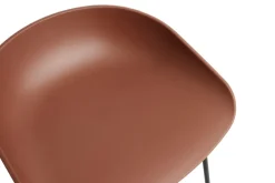 Taburete bajo About a Stool 38, 2.0, Ladrillo suave-estructura de acero negro