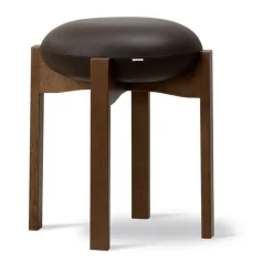 Taburete bajo Pioneer, Primo 86-1 - roble teñido ahumado lacado