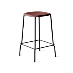 Taburete bajo Soft Edge 30, fall red, estructura de acero negra