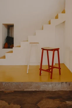 Taburete bajo Taburete 8, 65 cm, Signal red