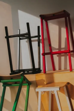 Taburete bajo Taburete 8, 65 cm, Negro