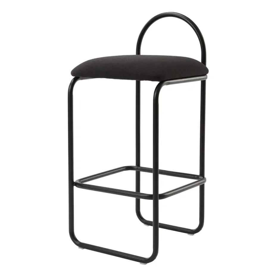 Taburete bar Angui bouclé, Anthracite