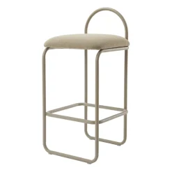 Taburete bar Angui bouclé, Taupe