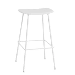 Taburete bar Fiber Tube 75 cm, blanco