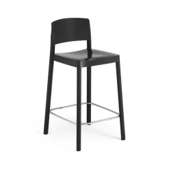 Taburete bar Grace 63 cm, fresno lacado negro