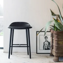 Taburete bar Miss Holly, Roble aceite blanco