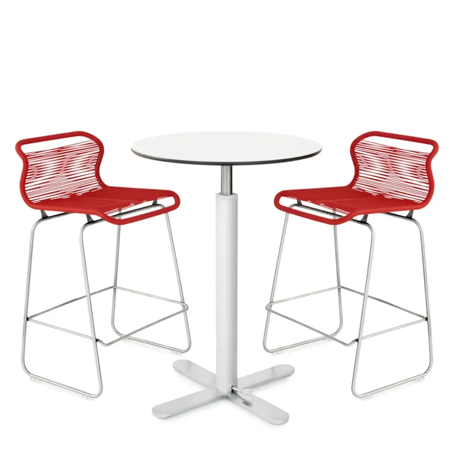 Taburete bar Panton One kitchen, Negro, papel/acero inoxidable