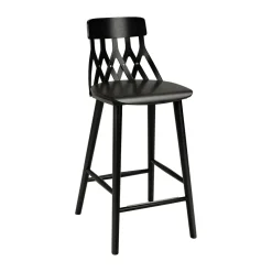 Taburete bar Y5 63 cm, Fresno barniz negro