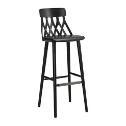 Taburete bar Y5 78 cm, Fresno barniz negro