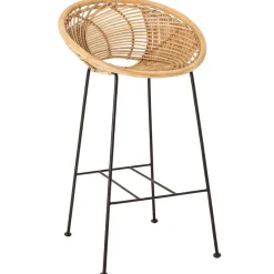 Taburete bar Yonne ratán, Natural