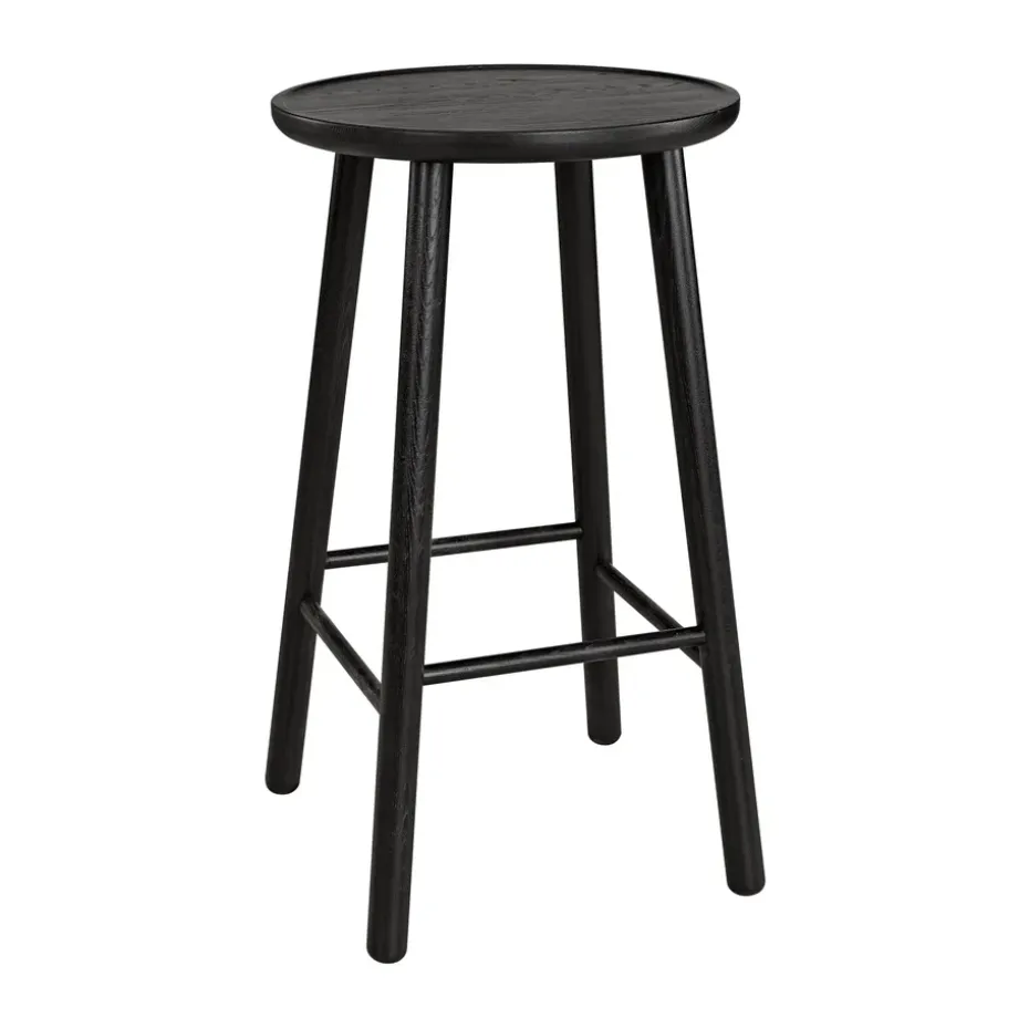 Taburete bar ZigZag 63 cm, Barniz negro