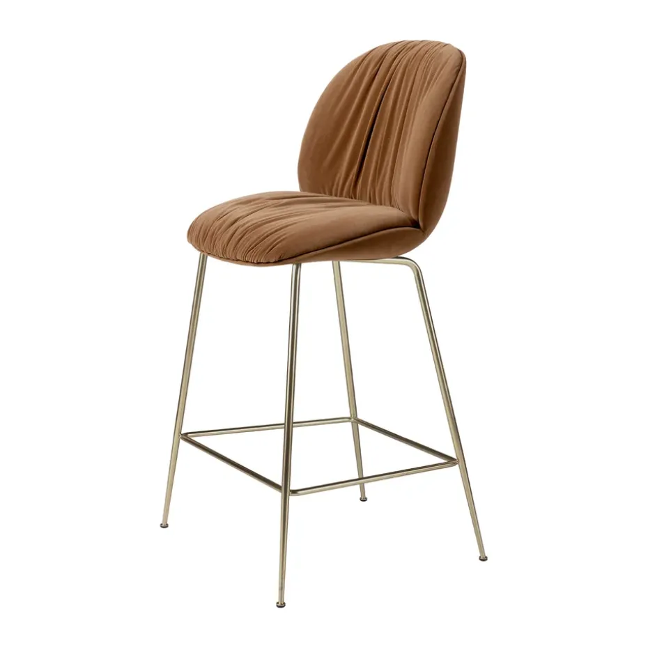 Taburete Beetle Soft 65 cm tapizado, Reales Gubi 001-cromo negro