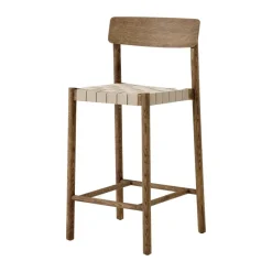 Taburete Betty TK12 Counter Chair 65 cm, Lino natural-roble ahumado