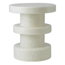 Taburete Bit Stack, Blanco-blanco