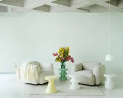 Taburete Bit Stack, Blanco-blanco