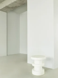 Taburete Bit Stack, Blanco-blanco